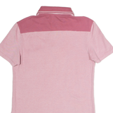 ARMANI EXCHANGE Mens Polo Shirt Pink Colourblock S