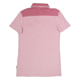 ARMANI EXCHANGE Mens Polo Shirt Pink Colourblock S