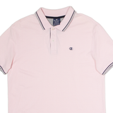 CHAMPION Mens Polo Shirt Pink M