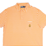POLO RALPH LAUREN Mens Polo Shirt Orange Striped L