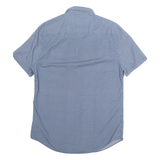 CALVIN KLEIN JEANS Mens Plain Shirt Blue Short Sleeve M