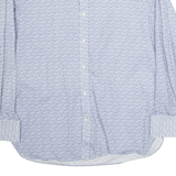 TED BAKER Endurance Mens Formal Shirt Blue Floral Long Sleeve XL