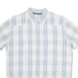 WRANGLER Mens Shirt Blue Check Short Sleeve L