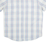 WRANGLER Mens Shirt Blue Check Short Sleeve L