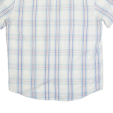 WRANGLER Mens Shirt Blue Check Short Sleeve L