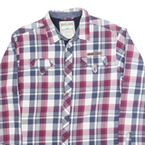 DIESEL Mens Shirt Blue Check Long Sleeve L