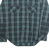 LEE Mens Shirt Green Check Long Sleeve S
