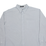 DKNY Mens Shirt Grey Pinstripe Long Sleeve XL