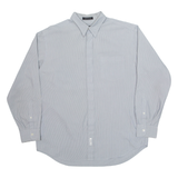 DKNY Mens Shirt Grey Pinstripe Long Sleeve XL