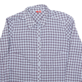 ESPRIT Womens Shirt Blue Check Long Sleeve M