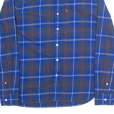 LEVI'S Mens Shirt Blue Check Long Sleeve M