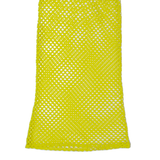 Netting Womens Tank Dress Yellow Crochet Sleeveless Knee Length M