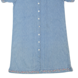 CHRISTOPHER & BANKS Oversized Womens Shirt Dress Blue Denim 90s Midi M