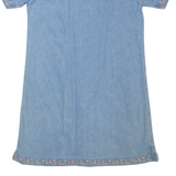 CHRISTOPHER & BANKS Oversized Womens Shirt Dress Blue Denim 90s Midi M