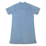 CHRISTOPHER & BANKS Oversized Womens Shirt Dress Blue Denim 90s Midi M