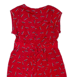 UTTAM LONDON Shoe Design Girls Pencil Dress Red 90s Knee Length L