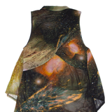 EVIL TWIN Galaxy Design Womens Shirt Dress Black Sleeveless Knee Length M