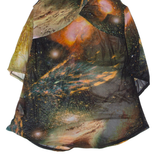 EVIL TWIN Galaxy Design Womens Shirt Dress Black Sleeveless Knee Length M