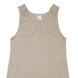 CLASSROOM Oversized Womens Dungaree Dress Beige 90s Sleeveless Short M