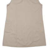 CLASSROOM Oversized Womens Dungaree Dress Beige 90s Sleeveless Short M