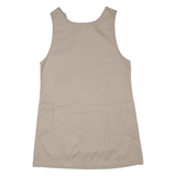 CLASSROOM Oversized Womens Dungaree Dress Beige 90s Sleeveless Short M