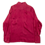ELISABETH BONARD Womens Formal Shirt Maroon Long Sleeve M