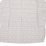 Mens Shirt Grey Check 3/4 Sleeve S