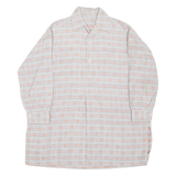 Mens Shirt Grey Check 3/4 Sleeve S