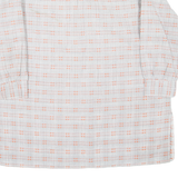 Mens Shirt Grey Check 3/4 Sleeve S