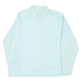 Mens Shirt Blue Check Long Sleeve L