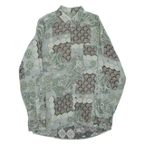 COLDOR Mens Shirt Green Paisley Long Sleeve XL