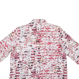 AZ MODELL Mens Shirt Red Crazy Pattern XL