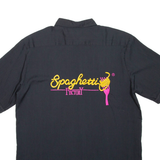 Spaghetti Factory Mens Plain Shirt Black L