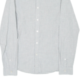 MICHAEL KORS Slim Fit Mens Plain Shirt Grey Long Sleeve S