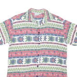 Mens Shirt Blue Crazy Pattern L