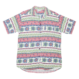 Mens Shirt Blue Crazy Pattern L