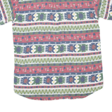 Mens Shirt Blue Crazy Pattern L