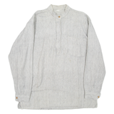 Mens Plain Shirt Grey Long Sleeve XL