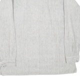 Mens Plain Shirt Grey Long Sleeve XL