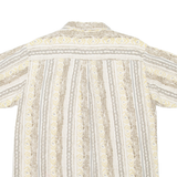 GREENFIELD Mens Shirt Brown Striped L