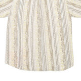 GREENFIELD Mens Shirt Brown Striped L