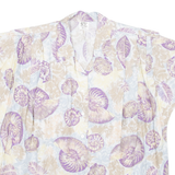 Womens Shirt Purple Viscose Floral L