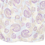 Womens Shirt Purple Viscose Floral L