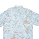 THE GREAT MANHATTAN CLUB Mens Shirt Blue Viscose Crazy Pattern S