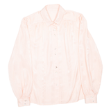Womens Plain Shirt Pink Long Sleeve L