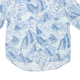 Mens Shirt Blue Viscose Crazy Pattern L