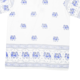 Elephant Print Mens Shirt White XL