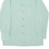 Mens Shirt Green Gingham Long Sleeve L