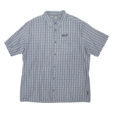 JACK WOLFSKIN Mens Shirt Grey Check L