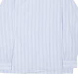 Mens Shirt Blue Striped Long Sleeve L